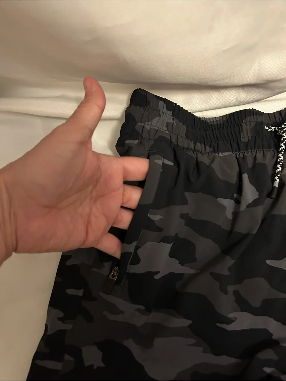 Athleta Black & Gray Camo Performance Shorts